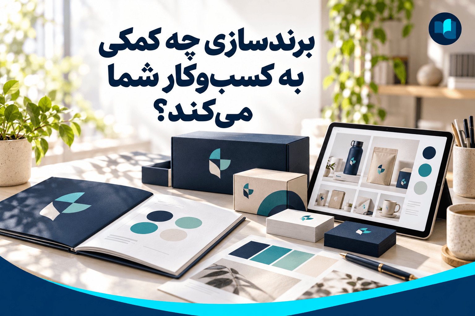 هویت بصری هماهنگ برند در بسته‌بندی، کارت ویزیت و کاتالوگ دیجیتال