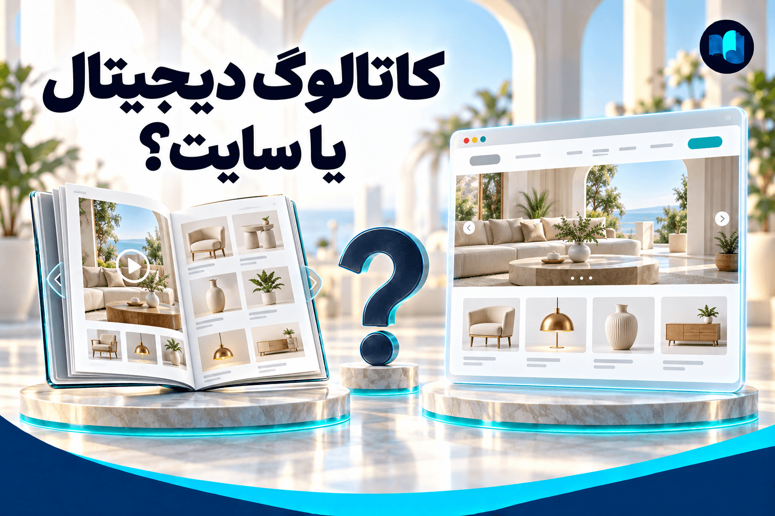 مقایسه کاتالوگ دیجیتال تعاملی و وب‌سایت برای معرفی محصولات کسب‌وکار