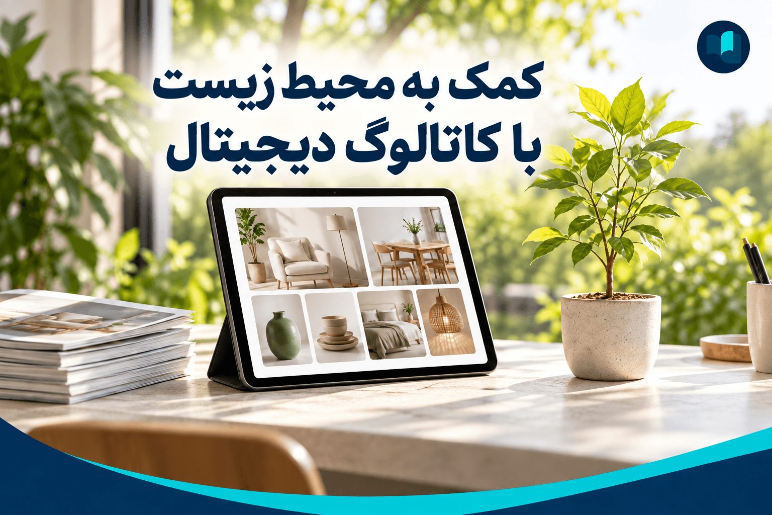 کمک به محیط زیست با کاتالوگ دیجیتال و کاهش مصرف کاغذ