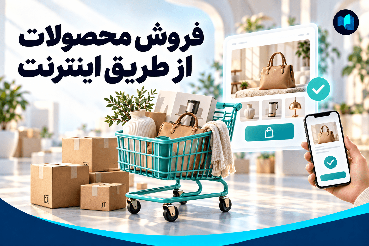 فروش محصولات از طریق اینترنت با سفارش در موبایل، سبد خرید و بسته‌های آماده ارسال